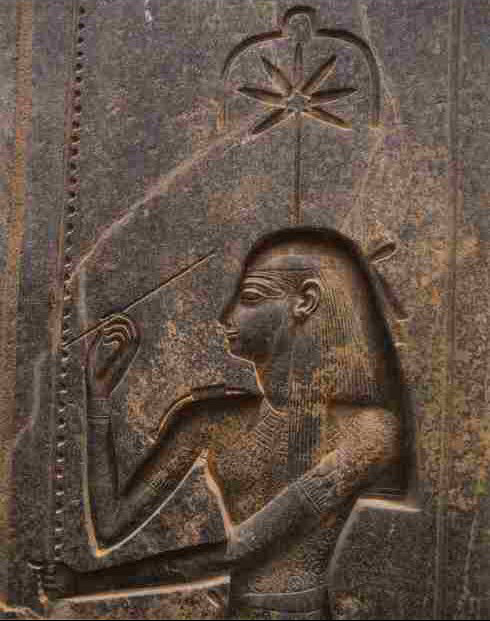 The ancient Egyptian goddess Seshat above in her role as the Goddess who 